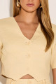 Blusa Linho Cristal Amarelo Claro