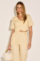 Blusa Linho Cristal Amarelo Claro
