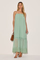 Vestido Fluido Ninna  Verde Bambu