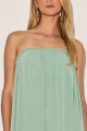 Vestido Fluido Ninna  Verde Bambu
