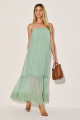 Vestido Fluido Ninna  Verde Bambu