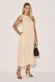 Vestido Linho Myllena Amarelo Claro