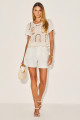 Blusa Renda Luna Cru 