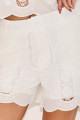 Shorts Renda Luna Off White