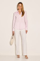 Camisa Tricoline Olivia Rosa Claro