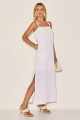 Vestido Linho Teca Branco
