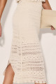 Saia Crochet Manuella Bege