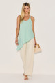 Blusa Alfaiataria Lila Verde Menta
