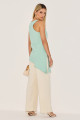 Blusa Alfaiataria Lila Verde Menta