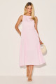 Vestido Algodão Dara Rosa Claro