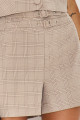 Shorts Xadrez Lina Bege 