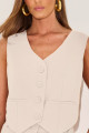 Colete Linen Elara Cru 