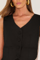 Colete Linen Elara Preto 