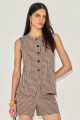Shorts Alfaiataria Lori Marrom