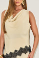 Blusa Crepe Yara Bege Médio