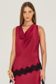 Blusa Crepe Yara Bordô