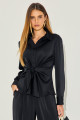 Camisa Crepe Bete Preto