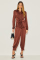 Camisa Crepe Bete Chocolate