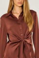 Camisa Crepe Bete Chocolate