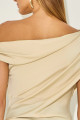 Blusa Crepe Sayuri Bege Médio