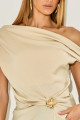 Blusa Crepe Sayuri Bege Médio