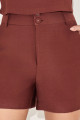 Shorts Linen Tábatha Chocolate