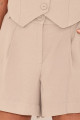 Shorts Linen Aura Bege Médio 