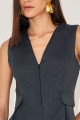 Blusa Alfaiataria Xadrez Lumi Preto 