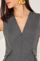 Blusa Alfaiataria Xadrez Lumi Chumbo 