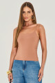 Blusa Básica Mari Bege Escuro