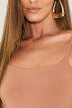 Blusa Básica Mari Bege Escuro