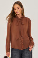 Blusa Chiffon Aveline Marrom
