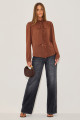 Blusa Chiffon Aveline Marrom