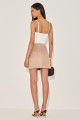 Shorts Suede Violette Bege
