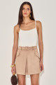 Shorts Suede Violette Bege