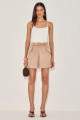 Shorts Suede Violette Bege