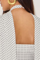 Blusa Crepe Poá Andrielle Off White 