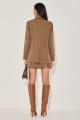 Blazer Risca De Giz Jeanne Chocolate