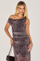 Vestido Tule Ana Marrom