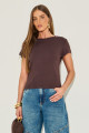 T-Shirt Basic Natalia Marrom