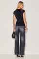 Blusa Canelada Denise Preto 