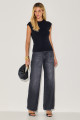Blusa Canelada Denise Preto 