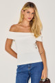 Blusa Canelada Jane Off White