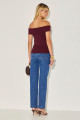 Blusa Canelada Jane Vinho