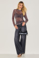 Blusa Tule Zara Marrom 