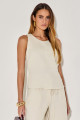 Blusa Linho Adrielle Areia