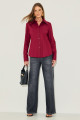 Camisa Tricoline Olivia Bordô