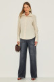 Camisa Tricoline Olivia Areia