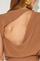 Blusa Alfaiataria Nisha Caramelo