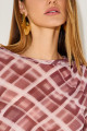 Blusa Tule Leila Bordô